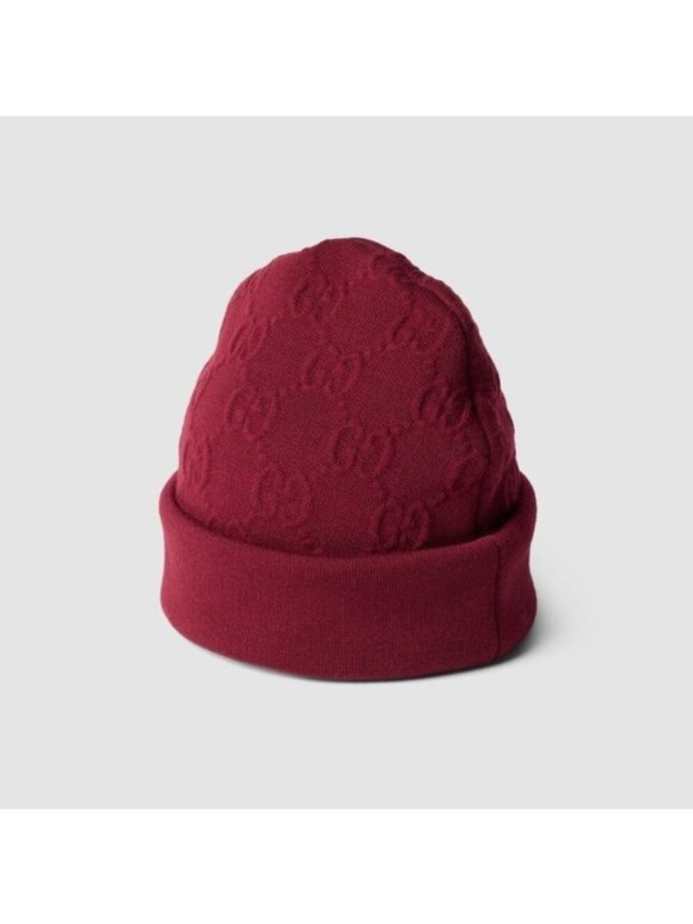NEW GUCCI GG Wool Blend Jacquard Hat SZ M